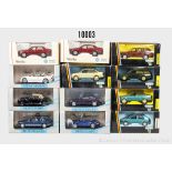 12 Modellautos, Minichamps und Schabak, Metall, 1:43, Z 0, OVP mit ...
