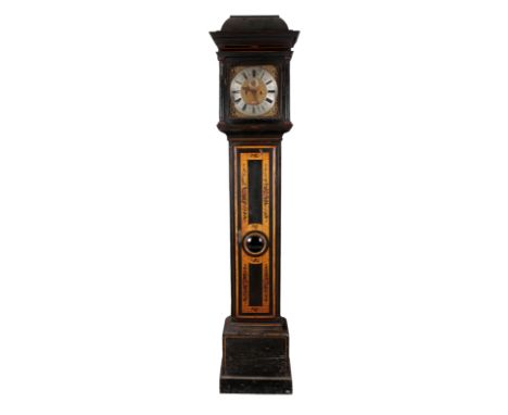 A GEORGE III LONGCASE CLOCK the 30cm brass dial with seconds dial and date aperture, inscribed " Rich Smith Dunstable", the f