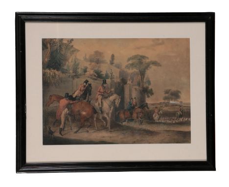 AFTER HENRY THOMAS ALKEN (1785-1851) A GROUP OF FOUR HUNTING SCENES coloured aquatints, 33cm x 46cm (4)Provenance: Purchased 