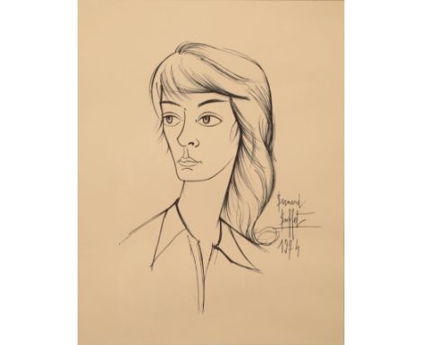 *BERNARD BUFFET (1928-1999) 'Portrait d'Annabel' lithograph, 59cm x 47cm From the collection of an International Designer 
