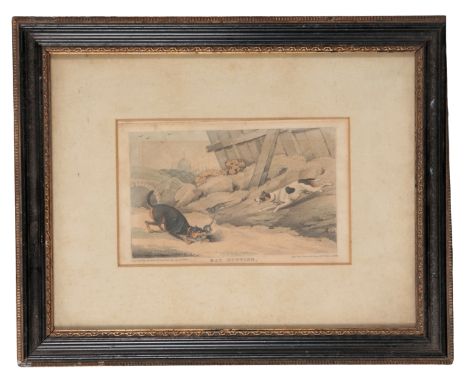 ROBERTS AFTER S.ALKIN, 'RAT HUNTING' coloured engraving, 11cm x 18cm, in Hogarth style frame and glazedProvenance: The Richar