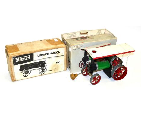 Mamod TE1 Traction Engine (G box F-G) and LW1 Lumber Wagon (G-E box G) (2)