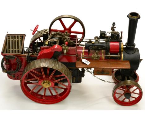 Scratch Built William Allchin Traction Engine 'Royal Chester' highly detailed model, finished in red the black/yellow lining,