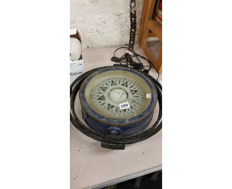 LARGE BRASS SESTREL SHIPS COMPASS
