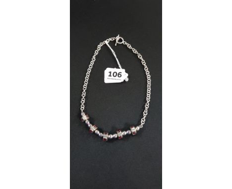 SILVER AMETHYST SET NECKLACE