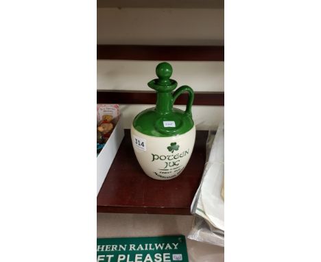 VINTAGE POTEEN JUG MOUNTAIN DEW IRISH WHISKY DECANTER