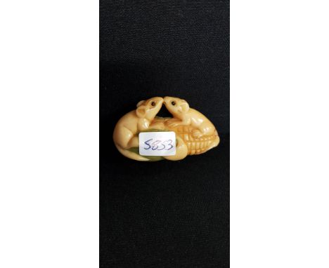 CARVED RAT NETSUKE