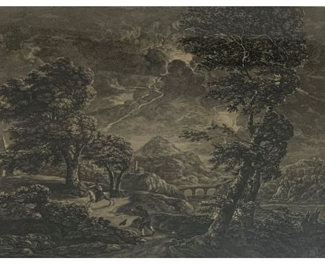 After Carracci black and white engraving 'Land Storm' and an 18th Century print John Wilkes  Condition Report & Further Detai