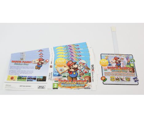 NINTENDO Paper Mario Sticker Star POS pack Includes: display box insert (x5) wobbler (x1)Condition Report:  Item is brand new