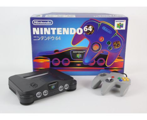 Nintendo 64 Console with grey Controller (NTSC-J) + 2 games. This item comes with a PAL power pack.Includes: Pilotwings 64 an