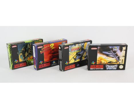 SNES 'SMUP' Games BundleThis lot contains four vehicle based shooting games for the SNES. Urban Strike, Jungle Strike, Super 