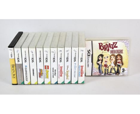 NINTENDO Assortment of 12 DS games (PAL) Includes: Frozen Olaf's Quest, Simanimals, Brain Age, Imagine Dream Weddings, Imagin