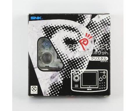 SNK NeoGeo Pocket - Crystal White (JPN)Condition Report:  Item is complete, boxed and in good condition. Console itself has s