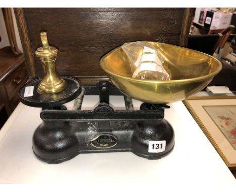 TRADITIONAL PAN SCALES WITH BELL WEIGHTS