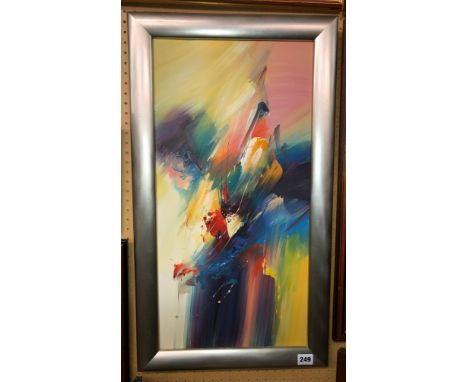 WILKINSON OIL ON CANVAS ABSTRACT WITH CERTIFICATION