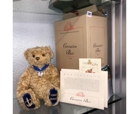 STEIFF LIMITED EDITION CORONATION BEAR 35CM APPROX