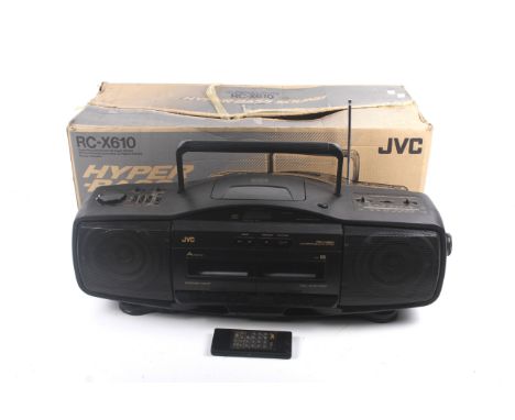 A JVC Hyper-Bass Sound remote controlled CD player. Model RC-X610, in the original box, L66cm
