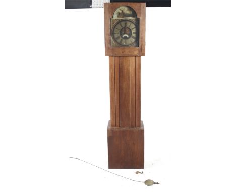 A 19th century 8-day longcase clock. The painted dial with Roman numerals, the date aperture inscribed 'W M Stumbles, Auetoug