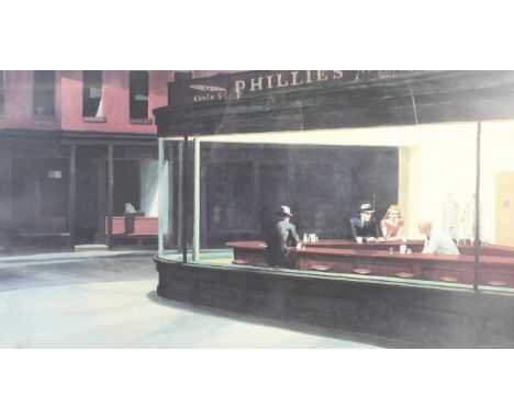 A vintage Edward Hopper exhibition poster, designed by Harvey Retzloff Design. Promoting an event at The Arts Institute of Ch