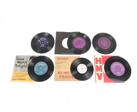 Elvis Presley - six unusual 45 RPM single vinyl records. Including a misprint RCA Kid Galahad / DECCA Daisy-Doo Gord Lightfoo