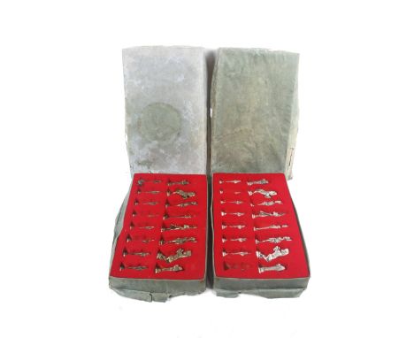 A vintage diecast metal 'Napoleon' chess set. Height of the King 10cm, boxed.
