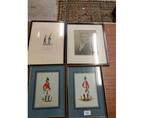 Lot of collectable military guard pictures together with 1900s portrait. 