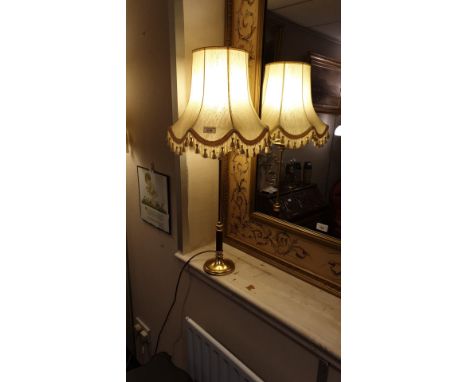 Brass Table  Lamp And Shade .78cms Tall 
