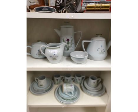 Early Scottish Buchan pottery tea service with tea pot . 1 piece af. 