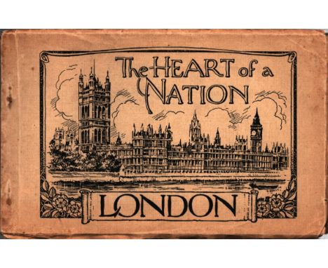Vintage London Tour Guide book 'The Heart Of A Nation' contains excellent printed pencil sketches of different landmarks arou