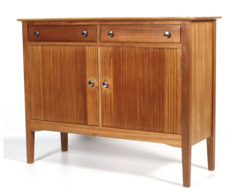 A 1950s David Booth for Gordon Russel of Broadway mahogany sideboard. With two drawers, one fitted for cutlery, over one shel