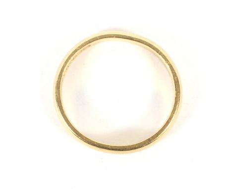 A 22ct gold wedding band. Weight 3.5 grams, size K