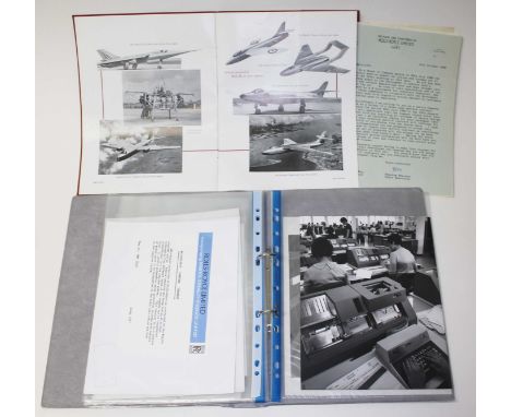 An album containing twelve photographs, circa 1960s, mainly depicting scenes from the interior of roll's Royce Computer Centr