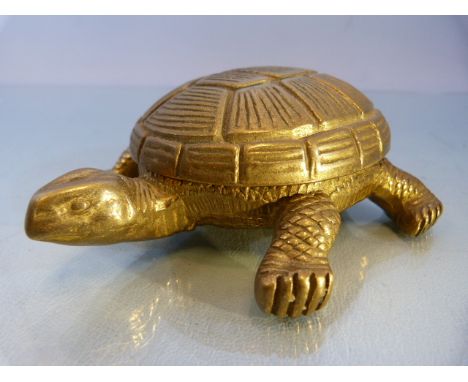 A novelty Bucherer desk clock in the form of a tortoise