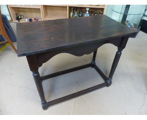 Single plank top stained occasional table