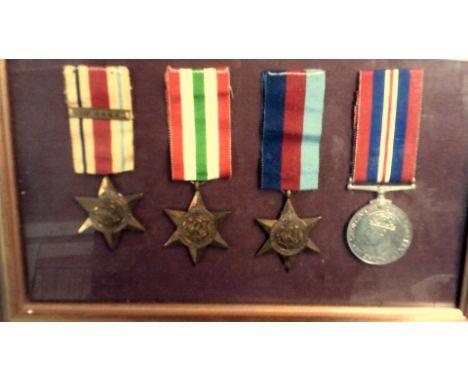 Medals -WWII Group of four to Reverend John Mc Dermott'(Roman Catholic Priest) with Africa Star, bar 1st Army, Italy Star, 19
