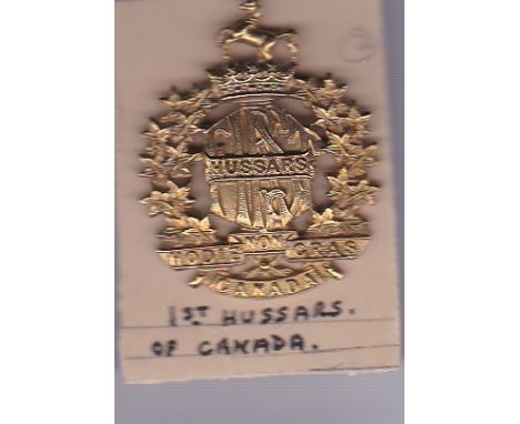 Canada - First Hussars Cap Badge - KC