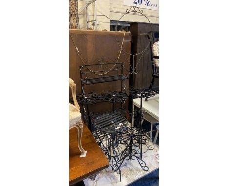 7 BLACK METAL PLANTER STANDS