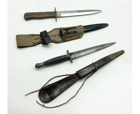 A WW2 German Luftwaffe Fighting Knife/Boot Knife & A WW2 2nd Pattern Fairbairn Sykes Fighting Knife A WW2 German Luftwaffe Fi