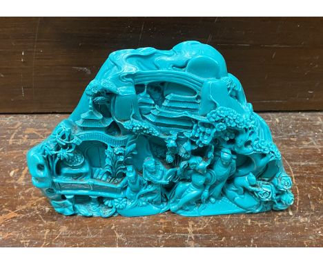 CHINESE BLUE STONE CARVING - 12 CMS (H) APPROX