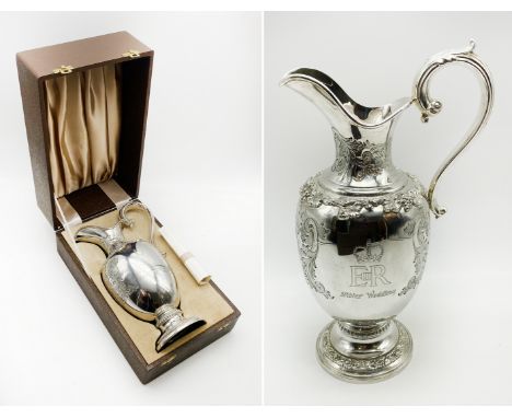 1947/1972 LIMITED EDITION GARRARD HM SILVER EWER CELEBRATING THE ROYAL WEDDING 912 GRAMS APPROX