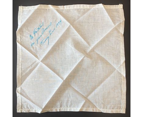 TRACEY EMIN 1999 EMBROIDERED HANDKERCHIEF 38CM X 38CM - BE FAITHFUL TO YOUR DREAMS&nbsp;