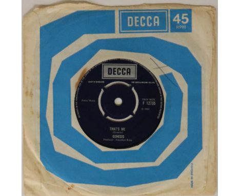 GENESIS - SILENT SUN 7" - 1ST SINGLE ON DECCA (F 12735). Their first ever UK release entitled The Silent Sun c/w That's Me on