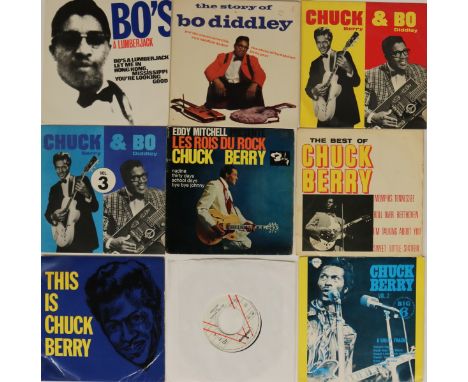 CHUCK BERRY/BO DIDDLEY - EPs WITH 7" PROMO. Wicked bundle of 8 x EPs with 1 x 7" promo. Chuck (solo) titles are Nadine (Frenc
