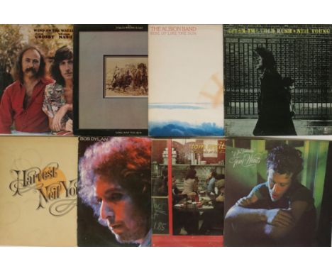 FOLK / FOLK ROCK - LPs. Stunning collection of about 60 x LPs. Titles/artists include Bob Dylan At Budokan, Tom Waits, Blue V