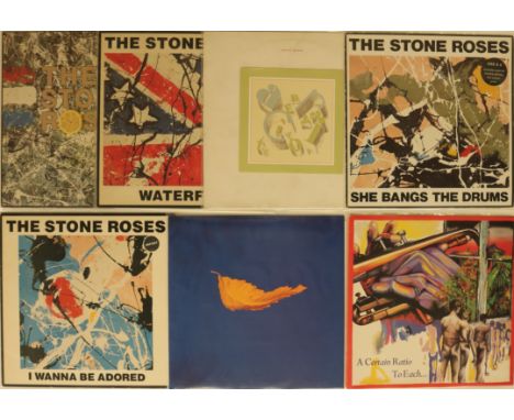 MANCHESTER - LPs/12". Mega collection of 3 x LPs with 4 x 12". Titles are Stone Roses (x4) - Stone Roses (2nd UK printing, OR