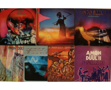 AMON DUUL II - LPs. Excellent collection of 7 x original title LPs, largely original UK pressings on United Artists. Titles a