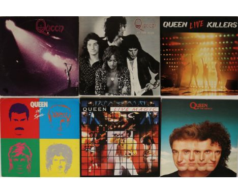 QUEEN AND RELATED - LPs. Great selection of 9 x LPs. Titles/artists include Queen (EMC 3006, YAX 4624-3U AGAIN!, VG+/G+), Que