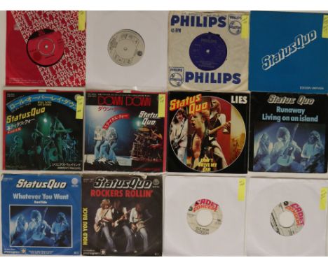 STATUS QUO - OVERSEAS PRESSING 7". Cracking collection of 12 x overseas pressing 7" loaded with rarities... Titles include Te