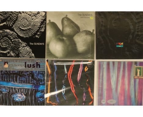 LUSH/SUNDAYS - LPs/12". Ace split pack of 7 x LP/12" releases. The Sundays titles (x2) titles are Reading, Writing And Arithm