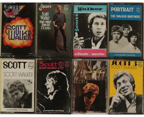 SCOTT WALKER &amp; RELATED - CASSETTES. Smashing selection of 8 x cassettes. Titles include Scott (CPP1052), Scott 2 (CPP1064